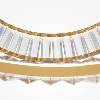 Maytoni P097PL-L90G4K - Lampa wisząca LED na lince KRONE LED/90W/230V CRI 90 śr. 102 cm złota