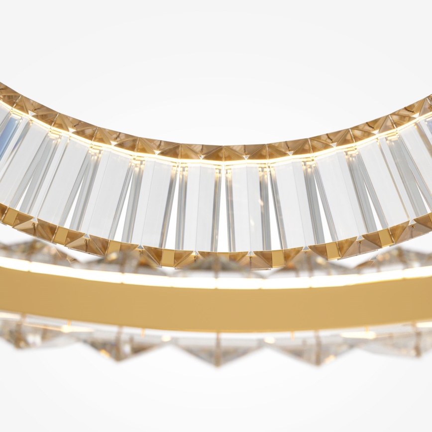 Maytoni P097PL-L90G4K - Lampa wisząca LED na lince KRONE LED/90W/230V CRI 90 śr. 102 cm złota