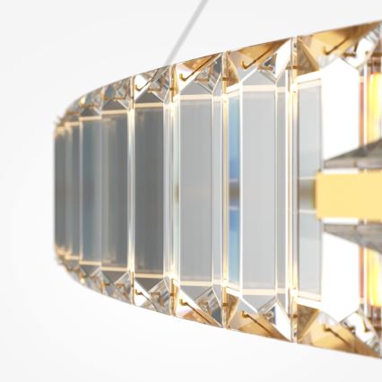 Maytoni P097PL-L90G4K - Lampa wisząca LED na lince KRONE LED/90W/230V CRI 90 śr. 102 cm złota