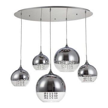 Maytoni P140-PL-170-5-N - Żyrandol na lince FERMI 5xE27/60W/230V chrom błyszczący