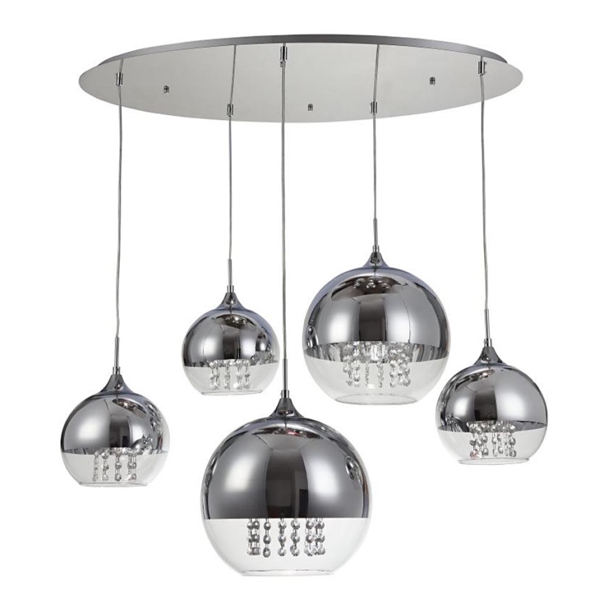 Maytoni P140-PL-170-5-N - Żyrandol na lince FERMI 5xE27/60W/230V chrom błyszczący