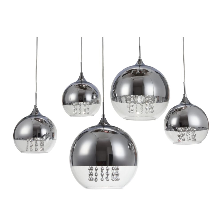 Maytoni P140-PL-170-5-N - Żyrandol na lince FERMI 5xE27/60W/230V chrom błyszczący