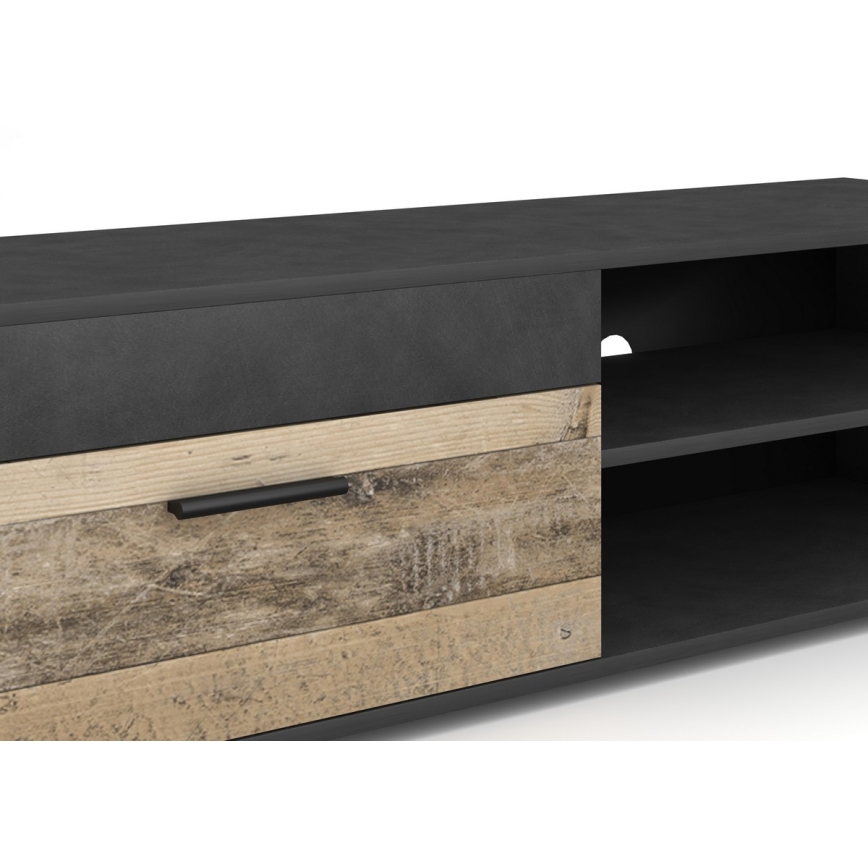 Meblościanka BRICK brązowo-czarna