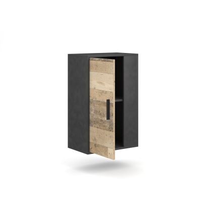 Meblościanka BRICK brązowo-czarna