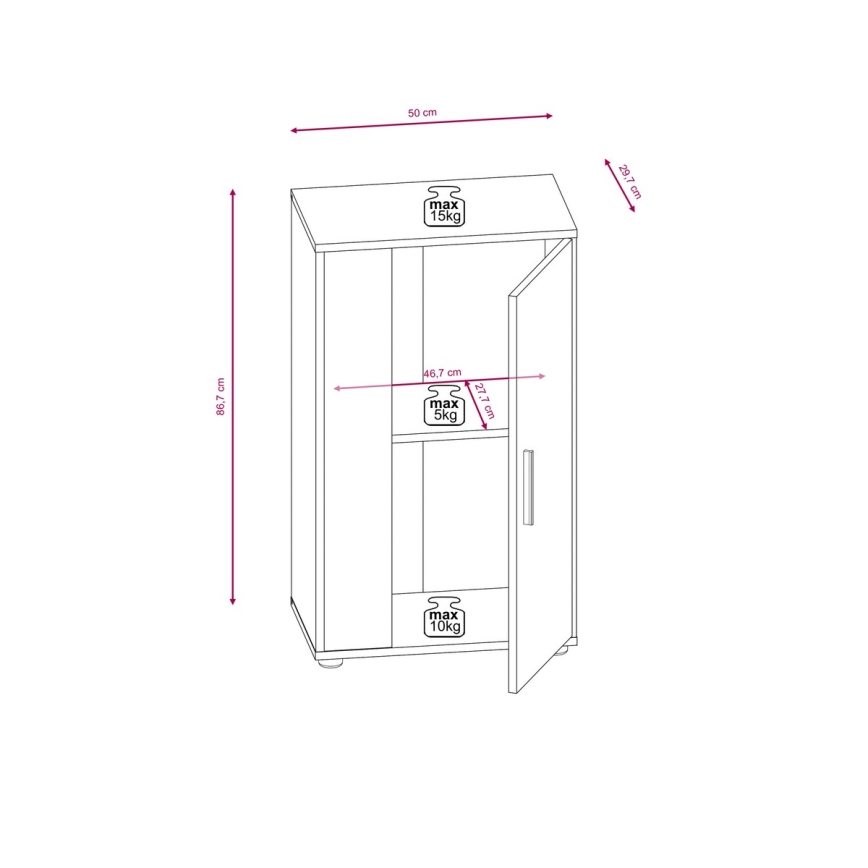 Meblościanka BRICK brązowo-czarna