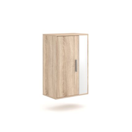 Meblościanka BRICK dąb sonoma/biały