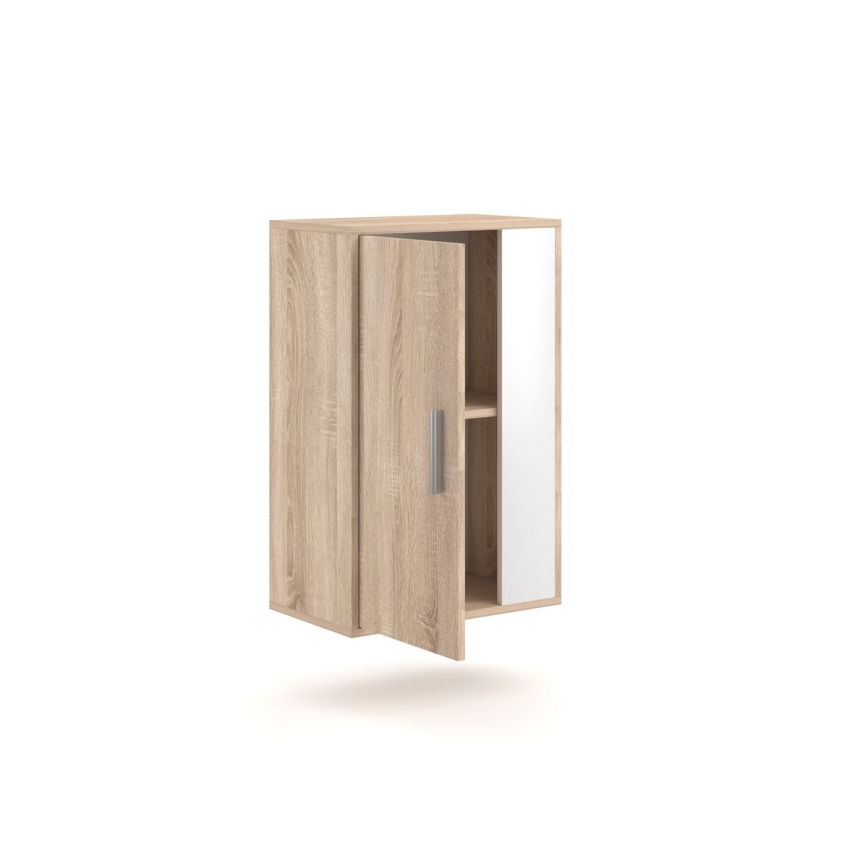 Meblościanka BRICK dąb sonoma/biały