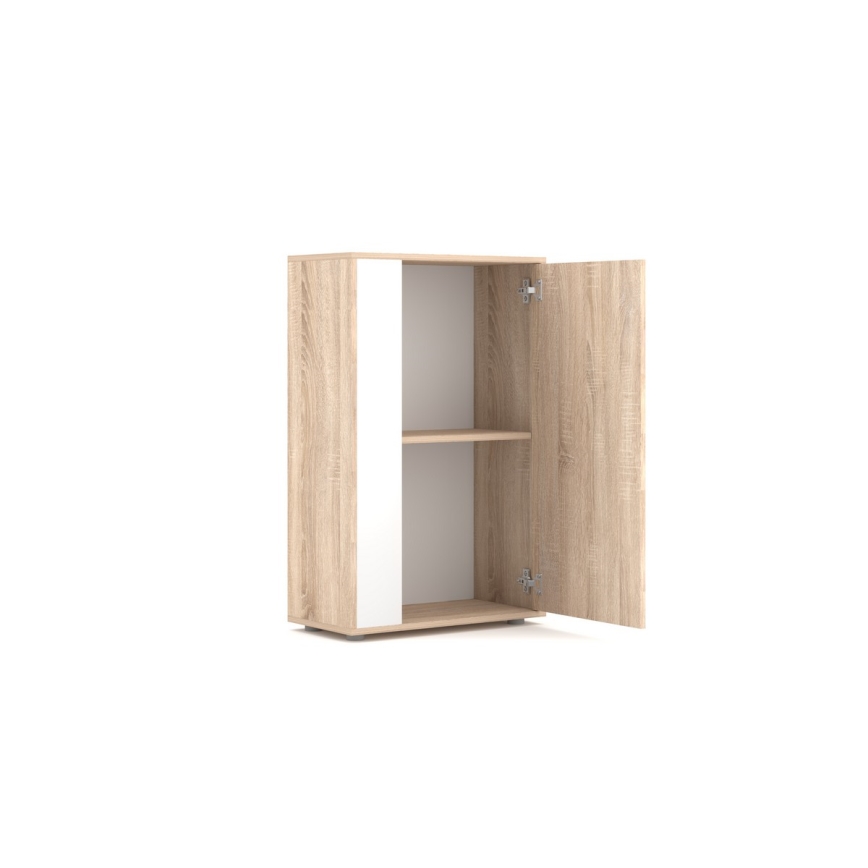 Meblościanka BRICK dąb sonoma/biały