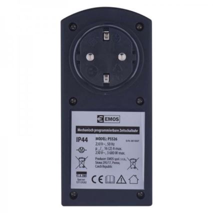 Zewnętrzny mechaniczny timer SCHUKO IP44