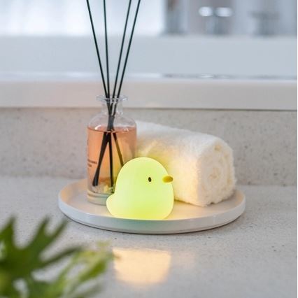 MegaLight - LED RGB ładowalny dziecięca dotykowa lampa do wanny SWIMMY DUCK LED/5V IP67
