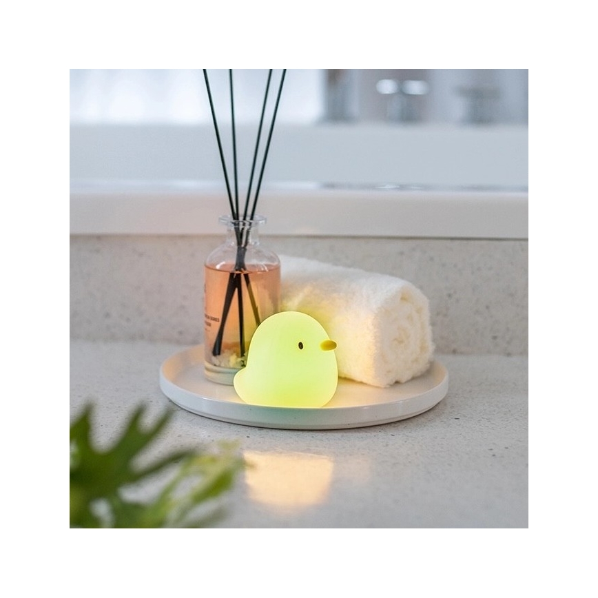 MegaLight - LED RGB ładowalny dziecięca dotykowa lampa do wanny SWIMMY DUCK LED/5V IP67