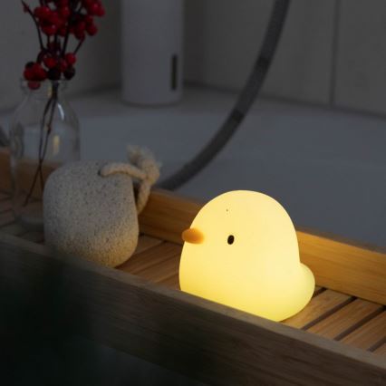 MegaLight - LED RGB ładowalny dziecięca dotykowa lampa do wanny SWIMMY DUCK LED/5V IP67