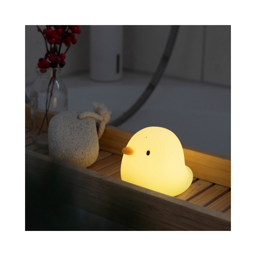 MegaLight - LED RGB ładowalny dziecięca dotykowa lampa do wanny SWIMMY DUCK LED/5V IP67