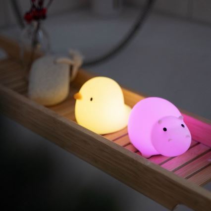 MegaLight - LED RGB ładowalny dziecięca dotykowa lampa do wanny SWIMMY DUCK LED/5V IP67