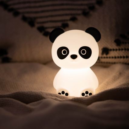 MegaLight - LED RGB Ściemnialna ładowalna dziecięca dotykowa lampa PADDY PANDA LED/5V