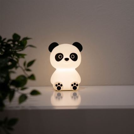 MegaLight - LED RGB Ściemnialna ładowalna dziecięca dotykowa lampa PADDY PANDA LED/5V