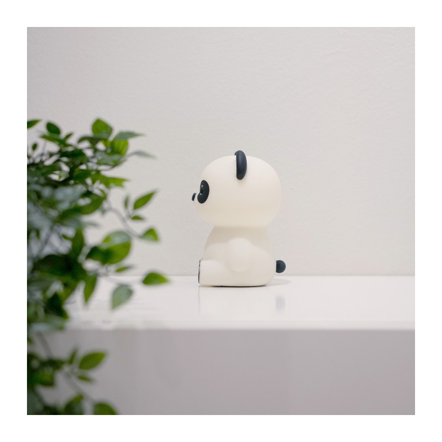 MegaLight - LED RGB Ściemnialna ładowalna dziecięca dotykowa lampa PADDY PANDA LED/5V