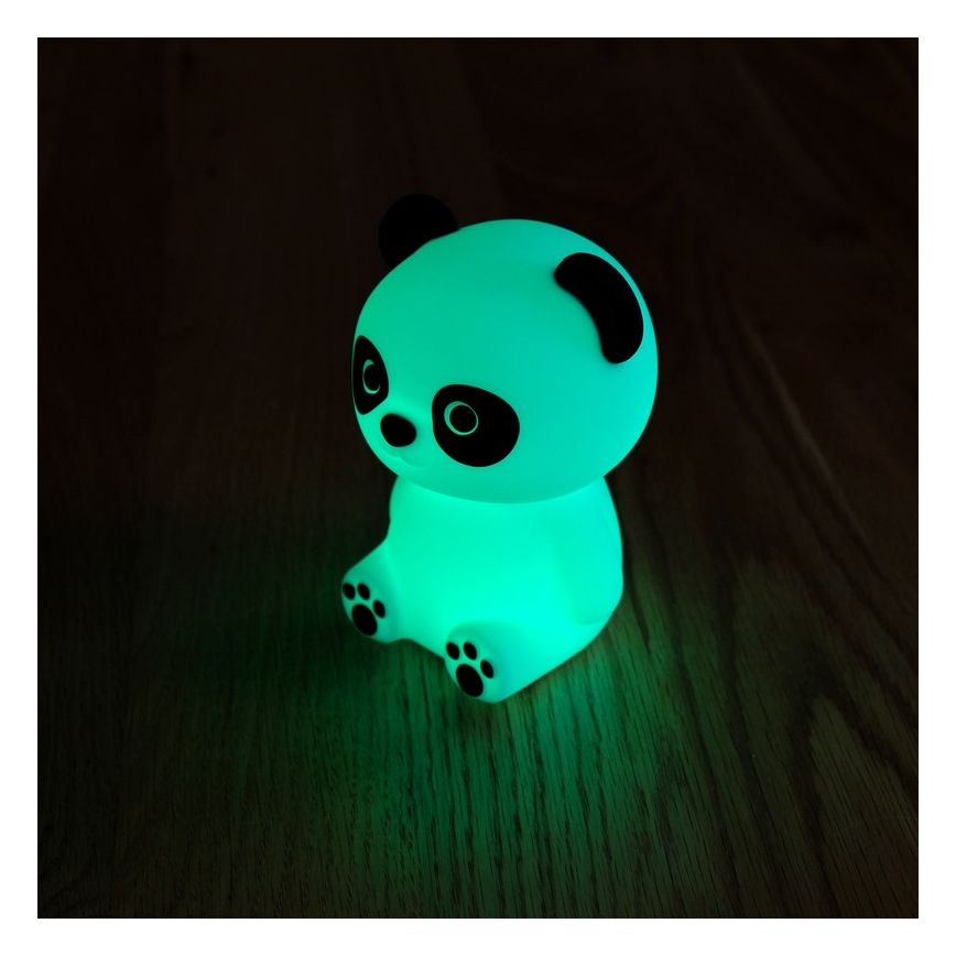 MegaLight - LED RGB Ściemnialna ładowalna dziecięca dotykowa lampa PADDY PANDA LED/5V