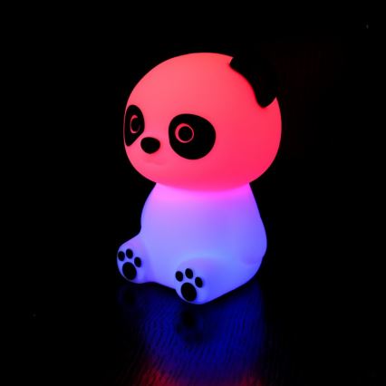 MegaLight - LED RGB Ściemnialna ładowalna dziecięca dotykowa lampa PADDY PANDA LED/5V