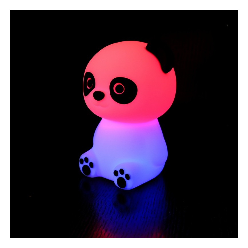 MegaLight - LED RGB Ściemnialna ładowalna dziecięca dotykowa lampa PADDY PANDA LED/5V