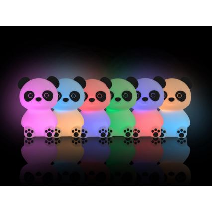 MegaLight - LED RGB Ściemnialna ładowalna dziecięca dotykowa lampa PADDY PANDA LED/5V