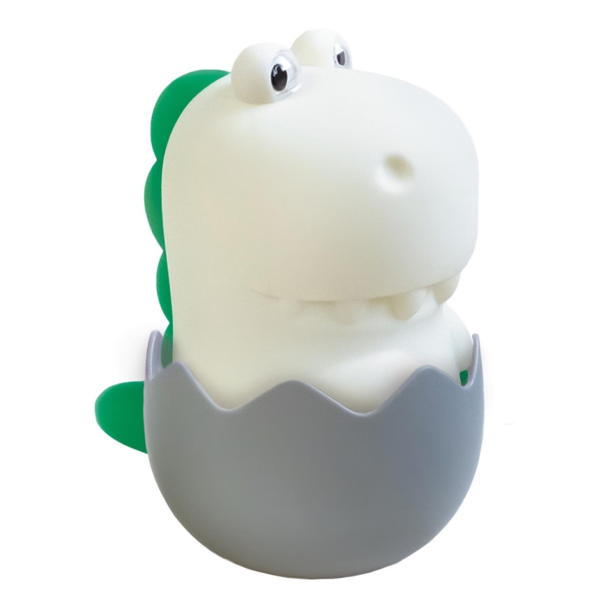 MegaLight - LED RGB Ściemnialna ładowalna dziecięca dotykowa lampa DIGGY DINO LED/5V