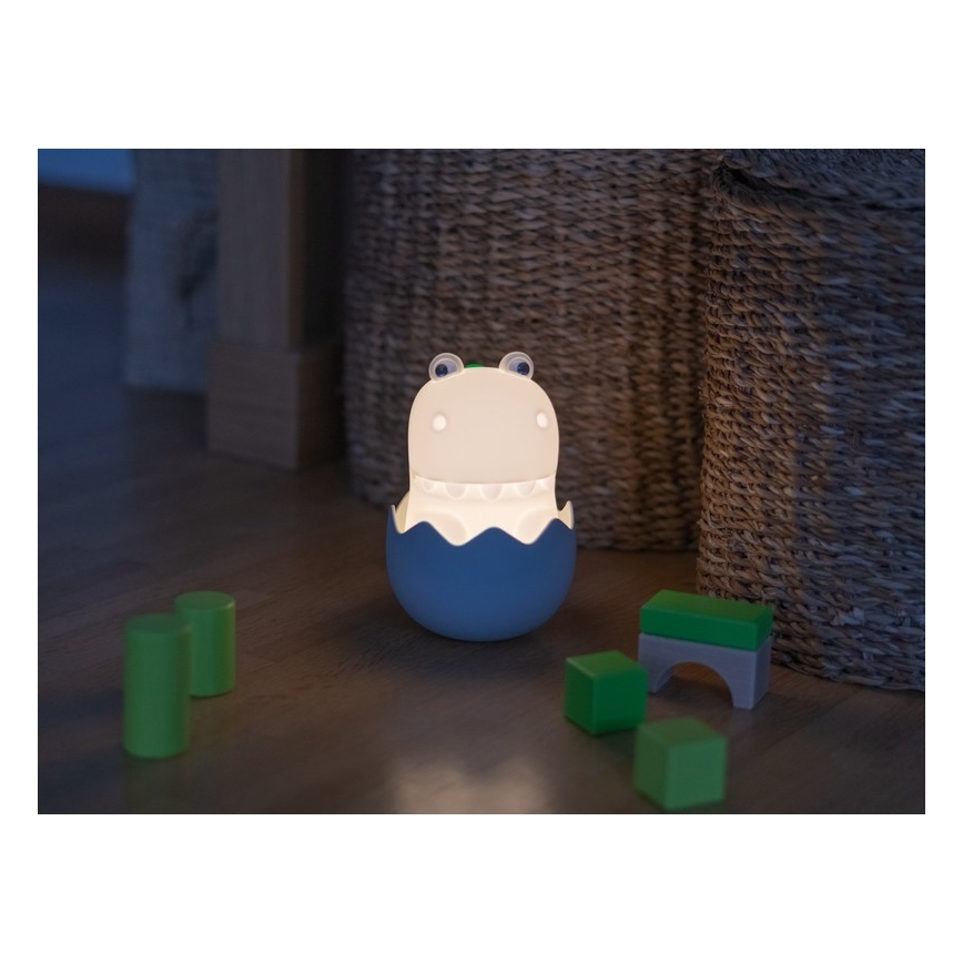 MegaLight - LED RGB Ściemnialna ładowalna dziecięca dotykowa lampa DIGGY DINO LED/5V