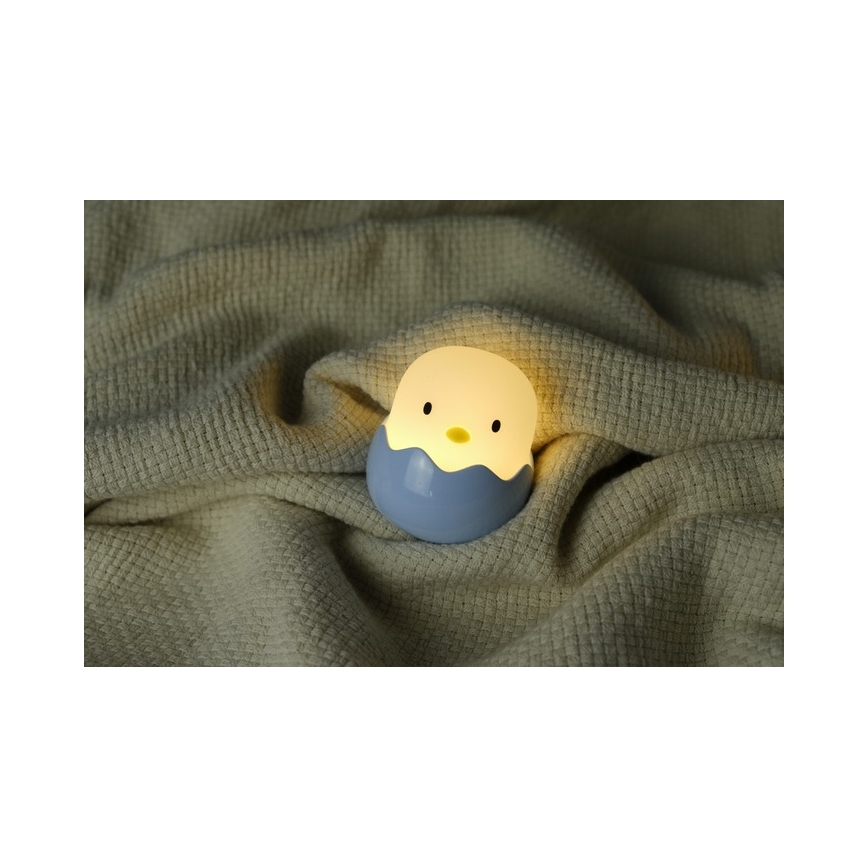 MegaLight - LED RGB Ściemnialna ładowalna dziecięca dotykowa lampa EGGY EGG LED/5V
