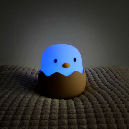 MegaLight - LED RGB Ściemnialna ładowalna dziecięca dotykowa lampa EGGY EGG LED/5V