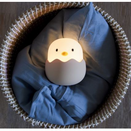 MegaLight - LED RGB Ściemnialna ładowalna dziecięca dotykowa lampa EGGY EGG LED/5V