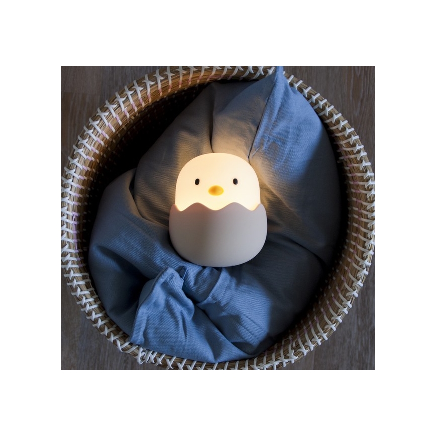 MegaLight - LED RGB Ściemnialna ładowalna dziecięca dotykowa lampa EGGY EGG LED/5V