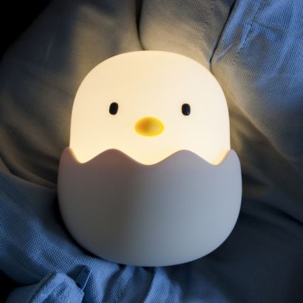 MegaLight - LED RGB Ściemnialna ładowalna dziecięca dotykowa lampa EGGY EGG LED/5V