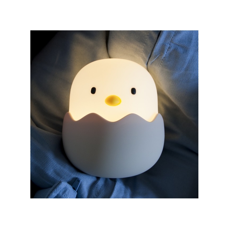 MegaLight - LED RGB Ściemnialna ładowalna dziecięca dotykowa lampa EGGY EGG LED/5V