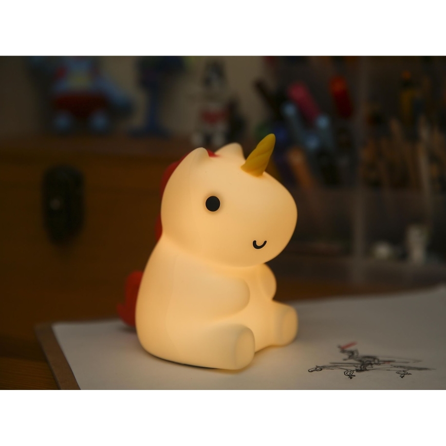 MegaLight - LED RGB Ściemnialna ładowalna dziecięca dotykowa lampa MAGGY MAGIC LED/5V