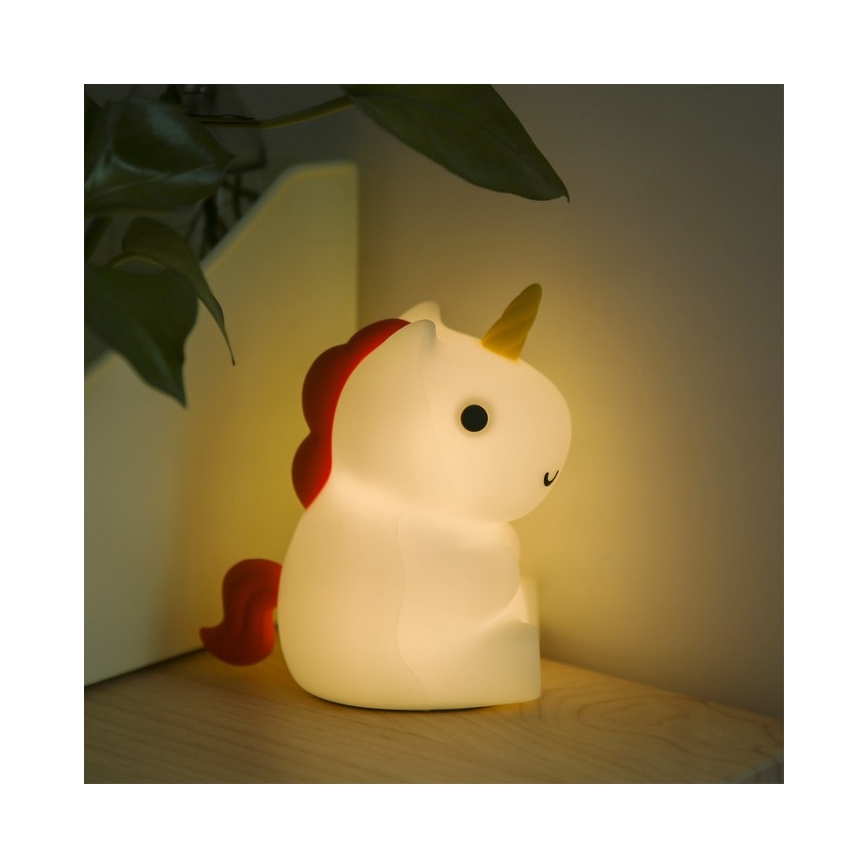 MegaLight - LED RGB Ściemnialna ładowalna dziecięca dotykowa lampa MAGGY MAGIC LED/5V