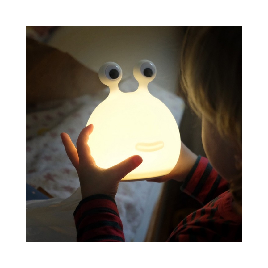 MegaLight - LED RGB Ściemnialna ładowalna dziecięca dotykowa lampa MOMO MOON LED/5V