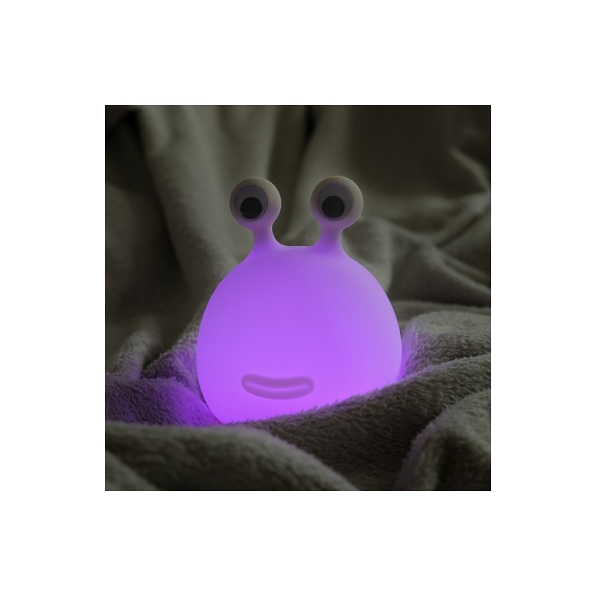 MegaLight - LED RGB Ściemnialna ładowalna dziecięca dotykowa lampa MOMO MOON LED/5V