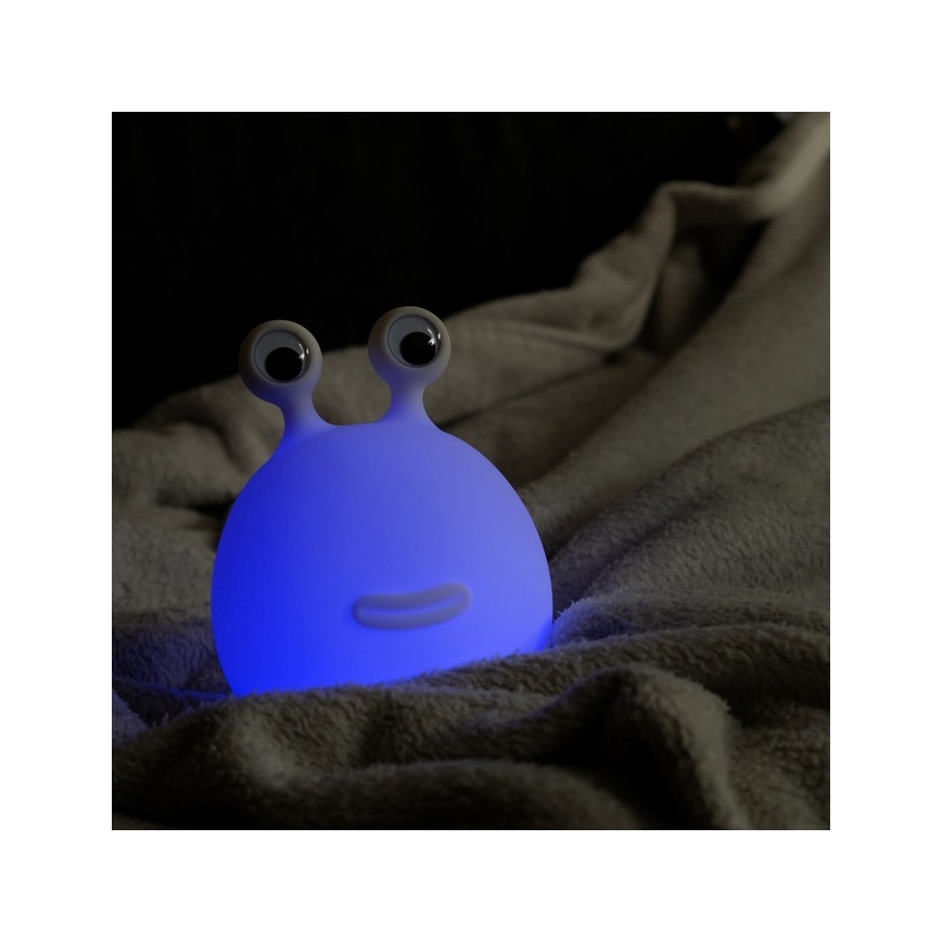 MegaLight - LED RGB Ściemnialna ładowalna dziecięca dotykowa lampa MOMO MOON LED/5V