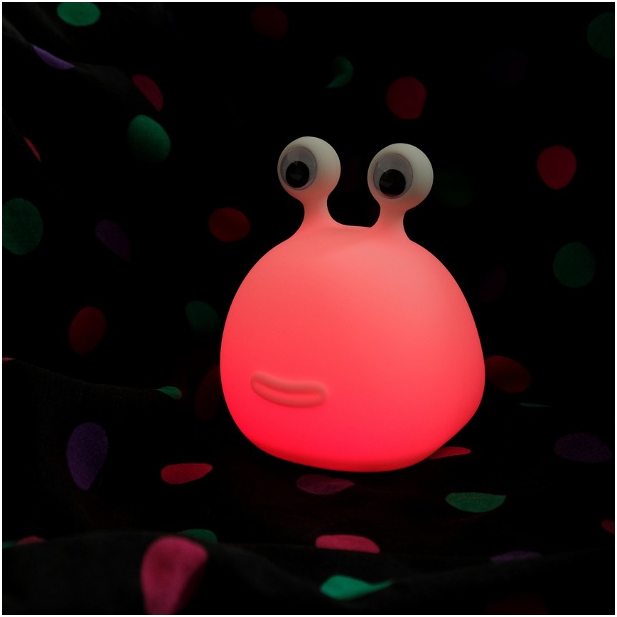 MegaLight - LED RGB Ściemnialna ładowalna dziecięca dotykowa lampa MOMO MOON LED/5V