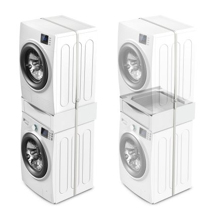 Meliconi 656112 - Podstawa do pralki i suszarki z wysuwaną szufladą o pojemności 28 l, biała
