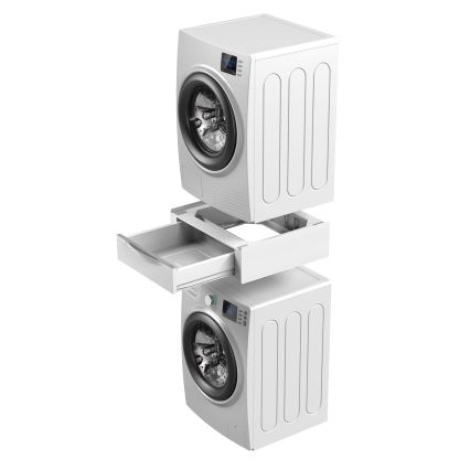 Meliconi 656112 - Podstawa do pralki i suszarki z wysuwaną szufladą o pojemności 28 l, biała