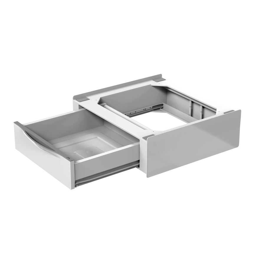 Meliconi 656112 - Podstawa do pralki i suszarki z wysuwaną szufladą o pojemności 28 l, biała