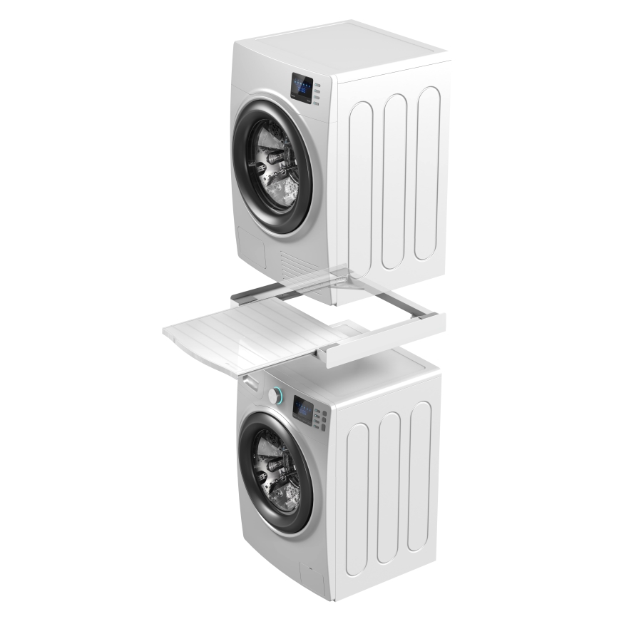 Meliconi 656113 - Nadstawka pod pralkę i suszarkę z wysuwaną szufladą 70 cm, biała