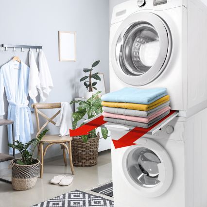 Meliconi 656114 - Moduł dystansowy do pralki i suszarki 70 cm biały