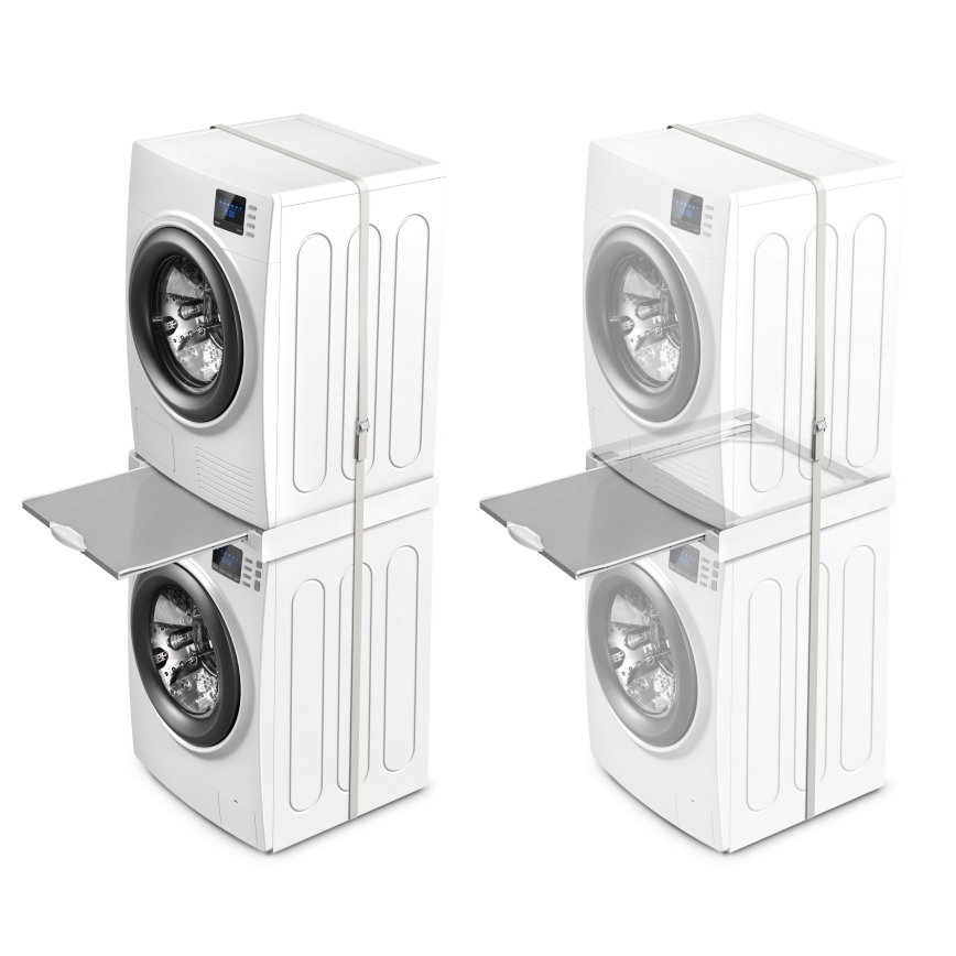 Meliconi 656114 - Moduł dystansowy do pralki i suszarki 70 cm biały