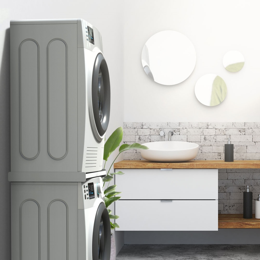 Meliconi 656116 - Adapter do ustawienia pralki i suszarki, 46 cm, biały