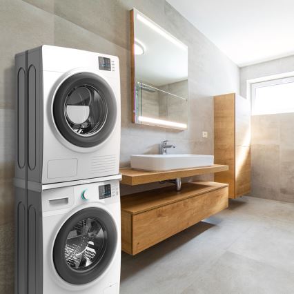 Meliconi 656116 - Adapter do ustawienia pralki i suszarki, 46 cm, biały