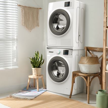 Meliconi 656116 - Adapter do ustawienia pralki i suszarki, 46 cm, biały