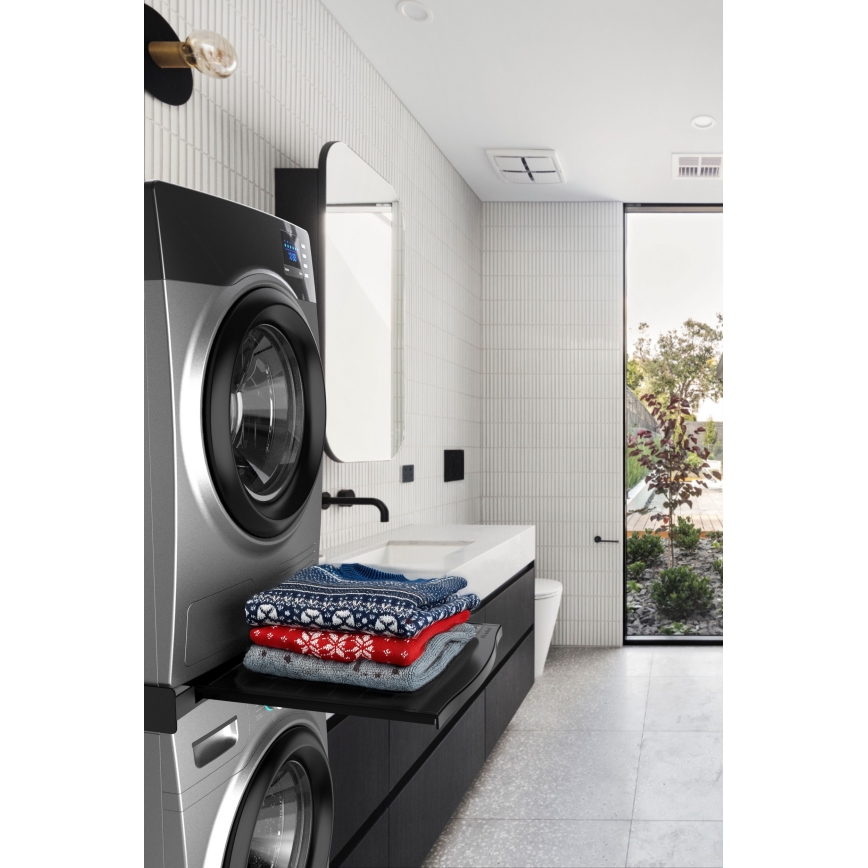 Meliconi 656136 - Adapter montażowy do pralki i suszarki 60 cm z wysuwaną szufladą, czarny