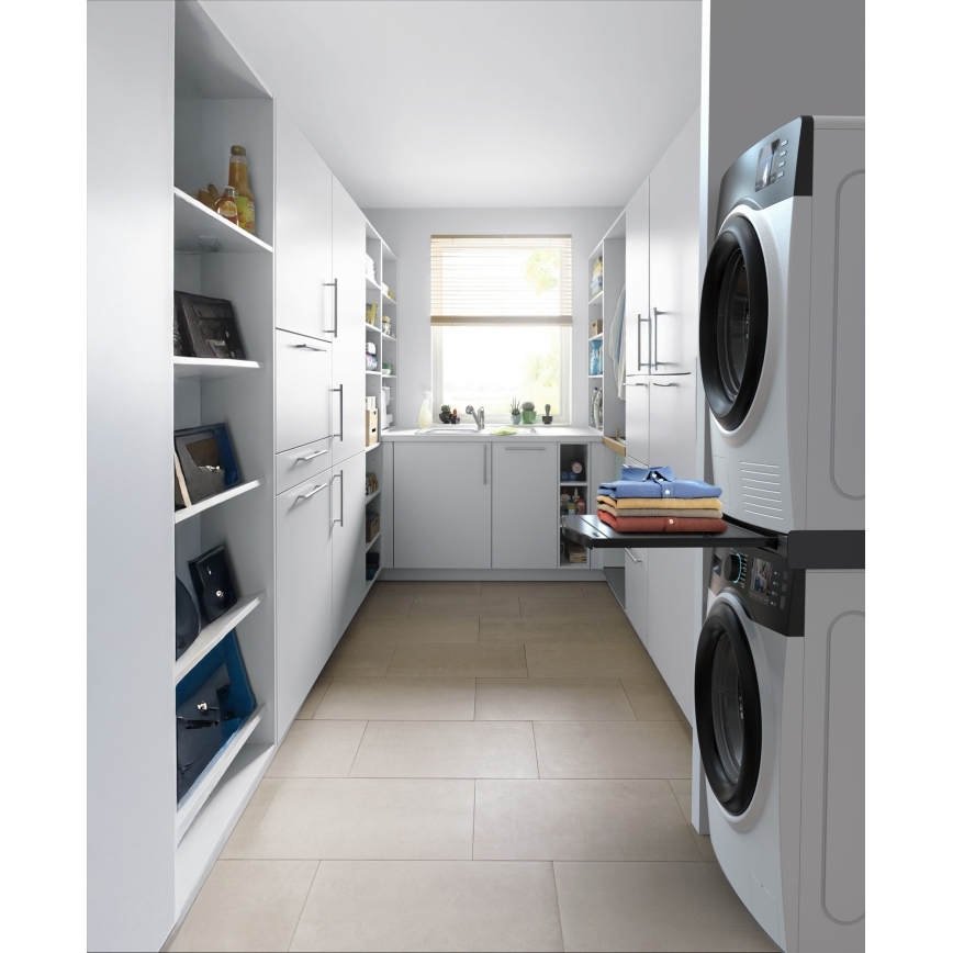 Meliconi 656136 - Adapter montażowy do pralki i suszarki 60 cm z wysuwaną szufladą, czarny